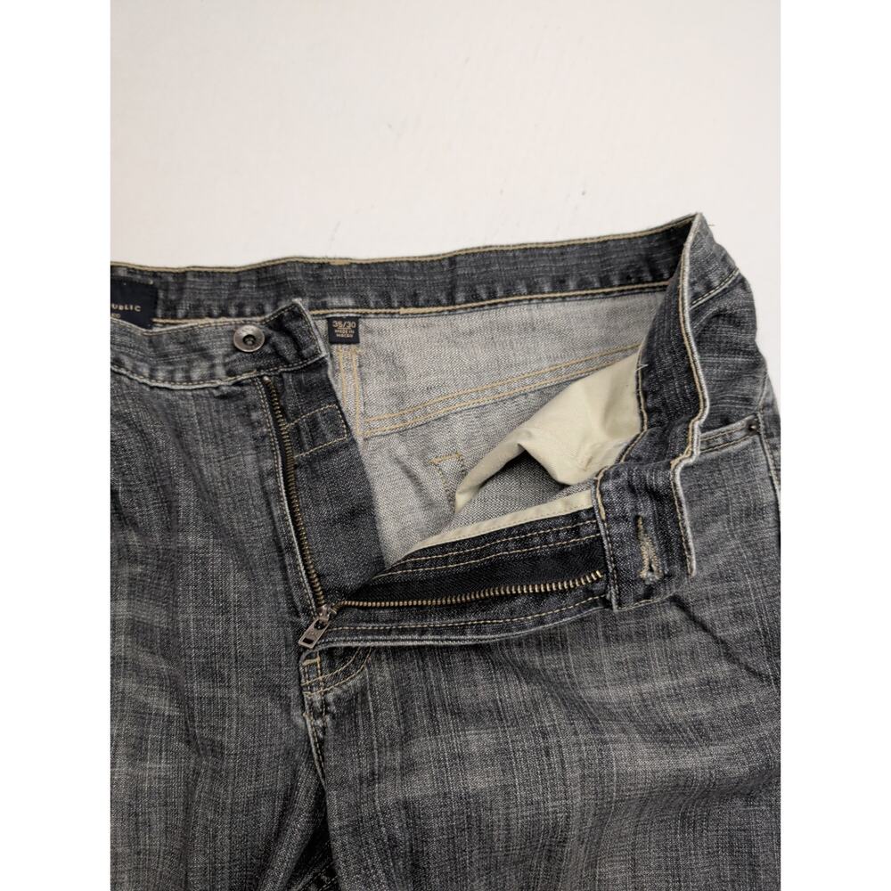 Banana Republic Straight Leg 35 x 30 Men's Denim Jeans Faded Black Wash - Picture 4 of 11